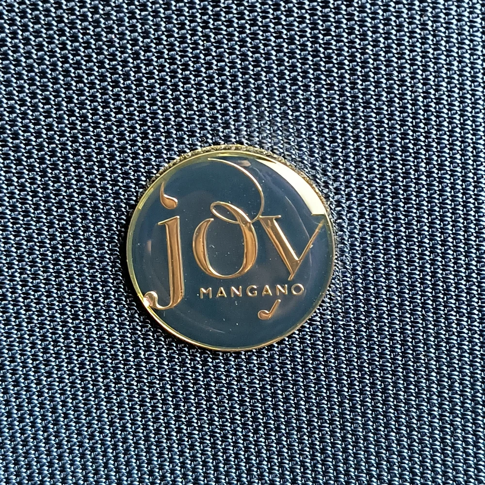 Joy Mangano Tufftech & Croco Embossed Tote Bag Blue Casual